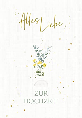 Grußkarte mit Kuvert: Alles Liebe zur Hochzeit