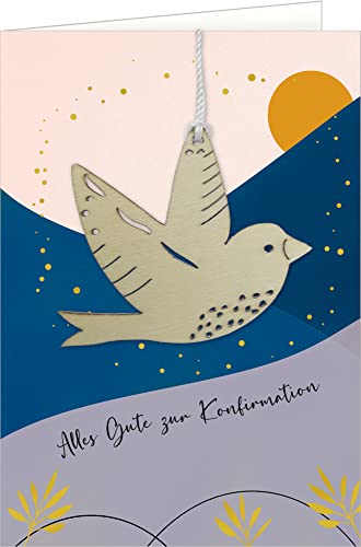 Grußkarte: Alles Gute zur Konfirmation - Vogel