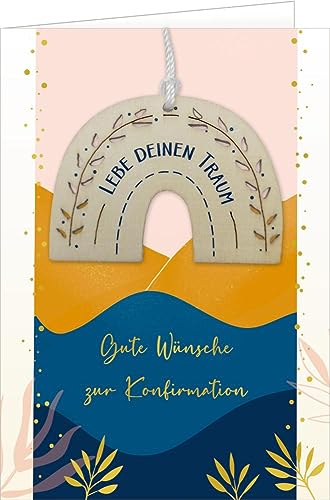 Grußkarte: Gute Wünsche zur Konfirmation - Regenbogen