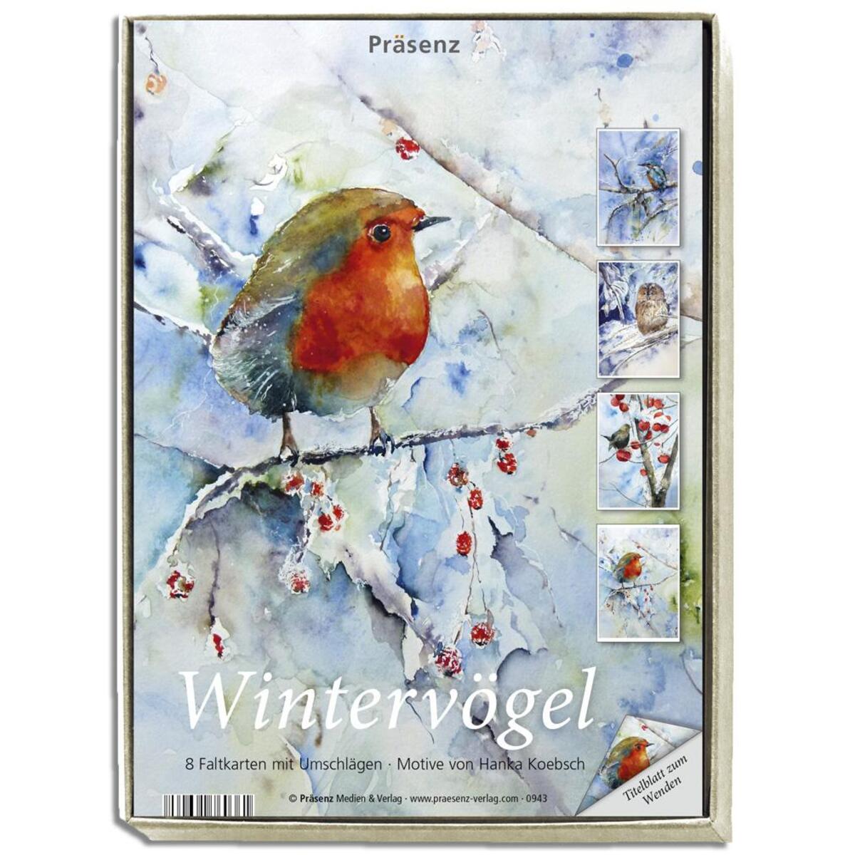 Grußkarten-Box »Wintervögel« von Präsenz Medien & Verlag