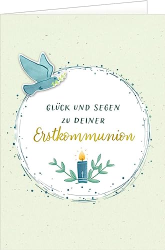 Grußkarten-Set: 4 Motive x 6 Exemplare - Glückwünsche zur Kommunion