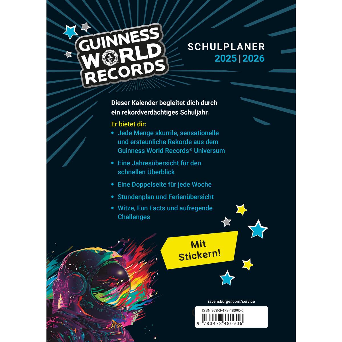 Guinness World Records - Schulplaner 2025/2026 von Ravensburger Verlag