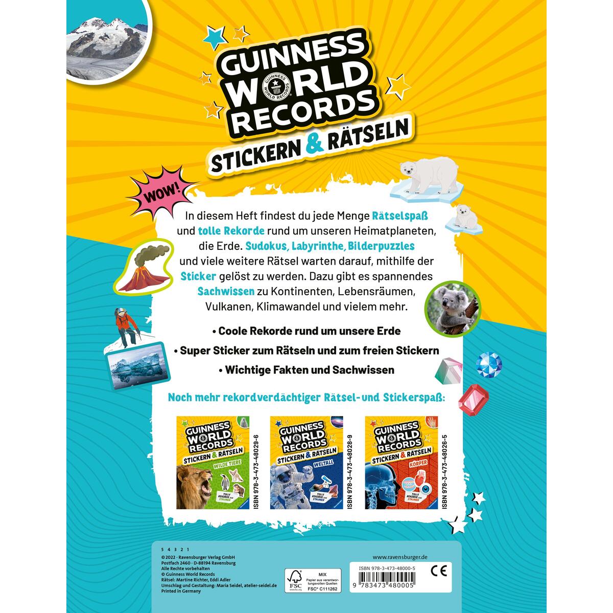 Guinness World Records Stickern und Rätseln: Planet Erde Guinness World Records Stickern und Rätseln: Planet Erde von Ravensburger Verlag