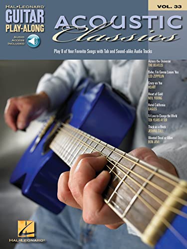 Guitar Play-Along Volume 33 Acoustic Classics (Tab Book & CD): Play-Along, Grifftabelle, CD für Gitarre (Guitar Play-Along S)