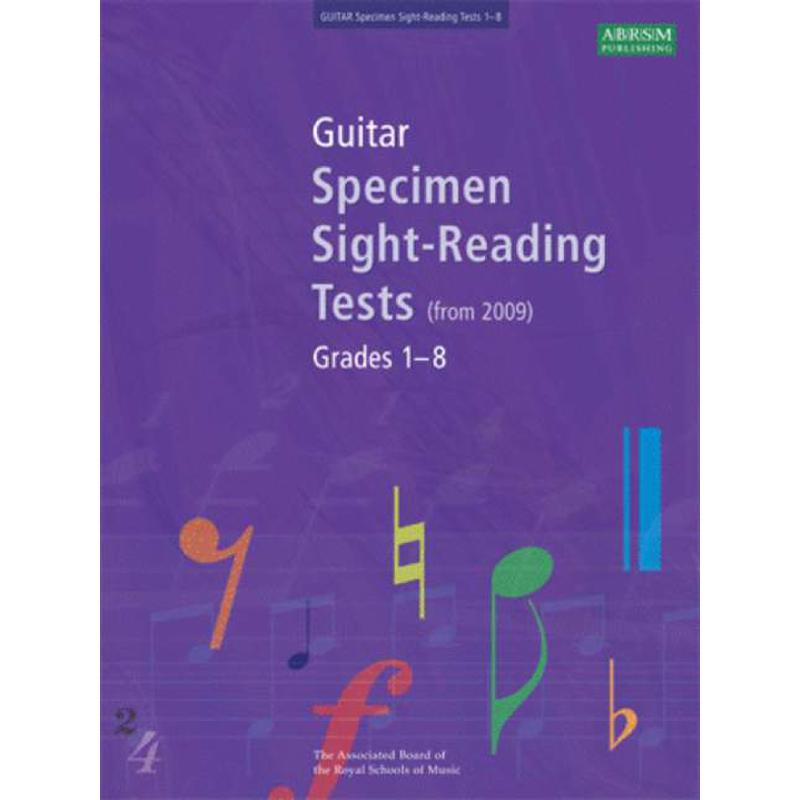Guitar specimen sight reading tests grade 1-8 (from 2009)