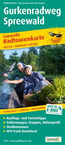 Gurkenradweg Spreewald: Leporello Radtourenkarte mit Ausflugszielen, Einkehr- & Freizeittipps, wetterfest, reissfest, abwischbar, GPS-genau. 1:50000 (Leporello Radtourenkarte: LEP-RK)