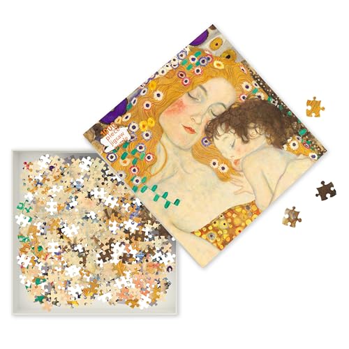 Puzzle - Gustav Klimt: Die drei Lebensalter einer Frau: Unser faszinierendes, hochwertiges 1.000-teiliges Puzzle (73,5 cm x 51,0 cm) in stabiler Kartonverpackung von Flame Tree Gift