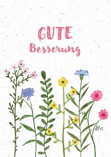 Gute Besserung: Faltkarte aus Samenpapier (Gemeinsamzeit statt Krimskrams)
