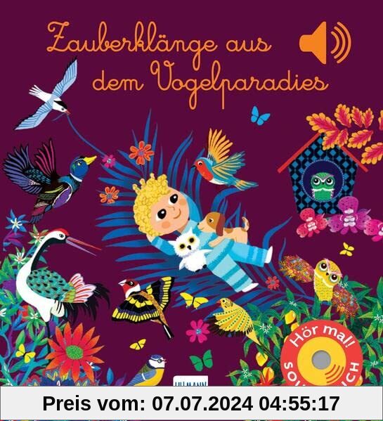 Gutenachtklänge aus dem Vogelparadies: Soundbuch mit 6 Sounds | Fantasievolle Klänge zum Einschlafen für Kinder ab 12 Monaten