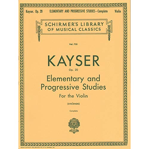Kayser, Heinrich Ernst 36 Grund- und Progressive Studien op. 20 komplette Violine Louis Sveenski
