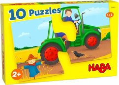 HABA 1306800001 - 10 Puzzle Auf dem Bauernhof, Kinderpuzzle, 10x2 Teile von HABA