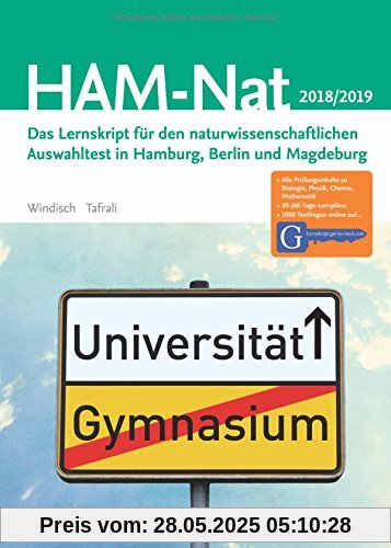 HAM-Nat 2018/19: Das Lernskript für den naturwissenschaftlichen Auswahltest in Hamburg, Berlin und Magdeburg