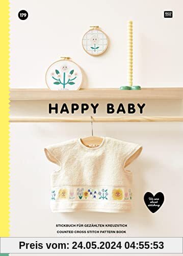 HAPPY BABY: Stickbuch für gezählten Kreuzstich- We care about stitching