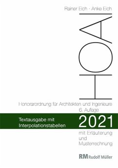 HOAI 2021 - Textausgabe mit Interpolationstabellen von RM Rudolf Müller Medien