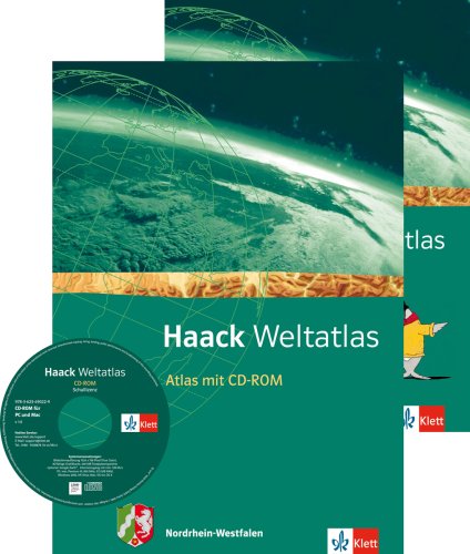 Haack Weltatlas. Ausgabe Nordrhein-Westfalen Sekundarstufe I: Atlas mit CD-ROM und Arbeitsheft Kartenlesen Klasse 5-10 von Klett