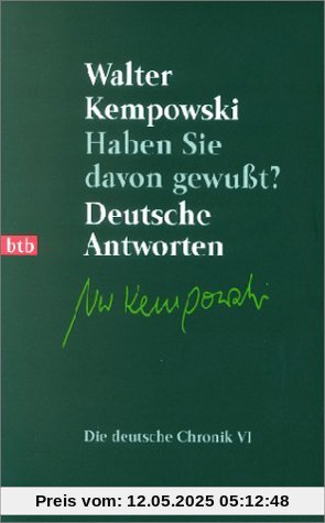 Haben Sie davon gewußt?: Deutsche Antworten