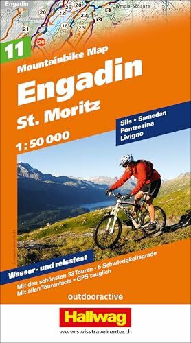 Hallwag Mountainbike-Karte 11 Engadin 1:50.000: Mit St. Moritz. Wetterfest, detailliert und mi... Hallwag Mountainbike-Karte 11 Engadin 1:50.000: Mit St. Moritz. Wetterfest, detailliert und mi...
