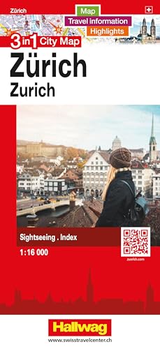 Hallwag Stadtplan Zürich: 3 in 1: Stadtplan, Reiseinformationen und Highlights! von Hallwag Kümmerly+Frey