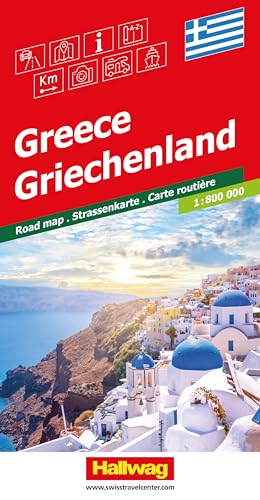 Hallwag Strassenkarte Griechenland 1:800.000: Inkl. Transitpläne, Ortsverzeichnis und Reiseinformationen von Hallwag Kümmerly+Frey