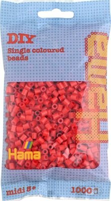Hama 207-05 - Perlen rot, 1000 Stück von Hama