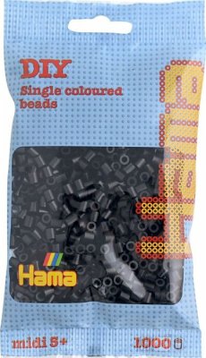 Hama 207-18 - Perlen schwarz, 1000 Stück von Hama