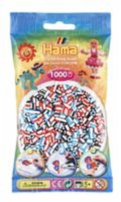 Hama 207-91 - Beutel mit 1000 gestreiften Bügelperlen von Hama