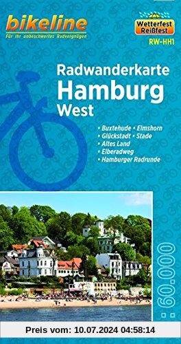 Hamburg West (RW-HH1): Maßstab 1:60.000, wetter- und reißfest (bikeline Radwanderkarte)
