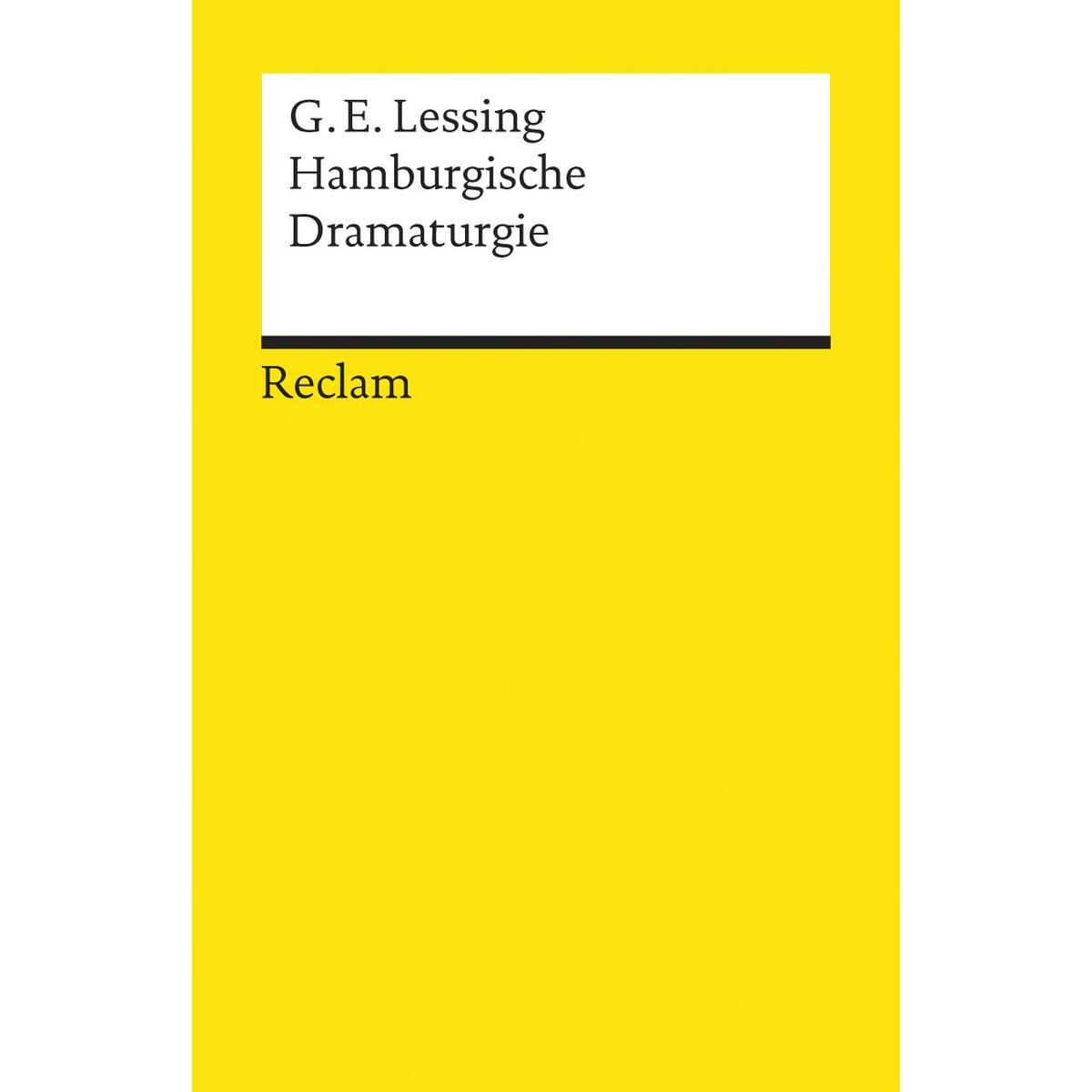 Hamburgische Dramaturgie Hamburgische Dramaturgie von Reclam Philipp Jun.