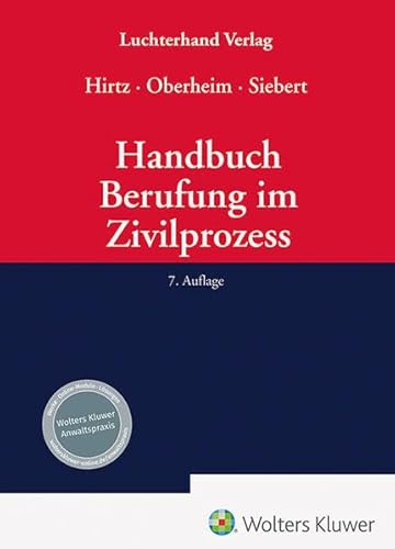 Handbuch Berufung im Zivilprozess von Hermann Luchterhand Verlag