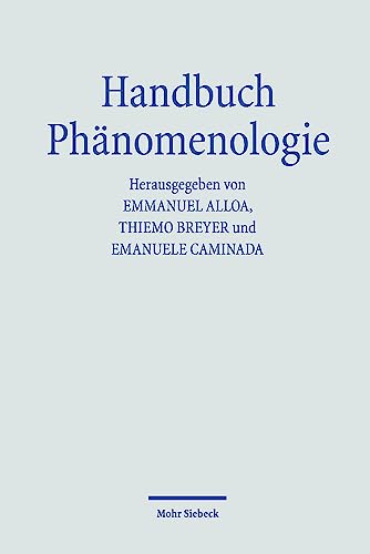 Handbuch Phänomenologie von Mohr Siebeck