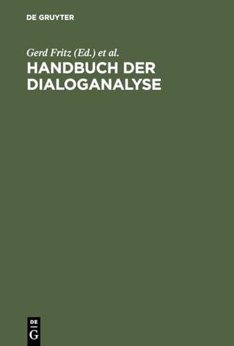 Handbuch der Dialoganalyse von de Gruyter