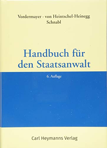 Handbuch für den Staatsanwalt
