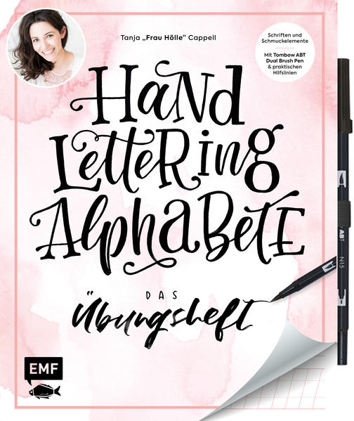 Handlettering Alphabete - Das Übungsheft mit Stift (Original Tombow ABT Dual Brush Pen) von EMF Edition Michael Fischer