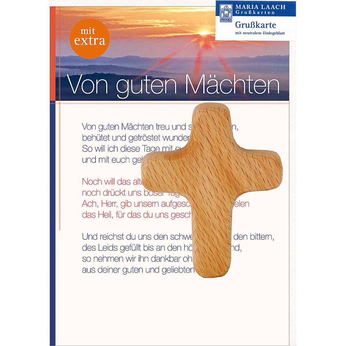 Handschmeichlerkreuz »Von guten Mächten« Handschmeichlerkreuz »Von guten Mächten« von Klosterverlag Maria Laach – ars liturgica