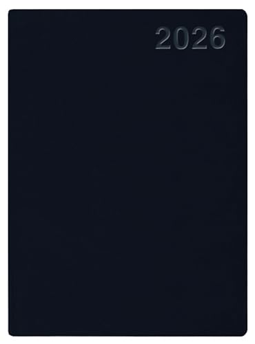 Handwerker-Kalender PVC schwarz 2026: Flexibler Taschenkalender mit karierten Seiten. Format: 10,5 x 14,8 cm. von Korsch Verlag