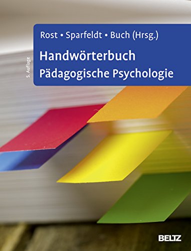 Handwörterbuch Pädagogische Psychologie von Psychologie Verlagsunion