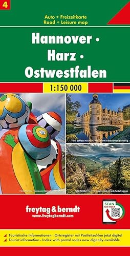Hannover - Harz - Ostwestfalen, Autokarte 1:150.000, Blatt 4 (freytag & berndt Auto + Freizeitkarten)