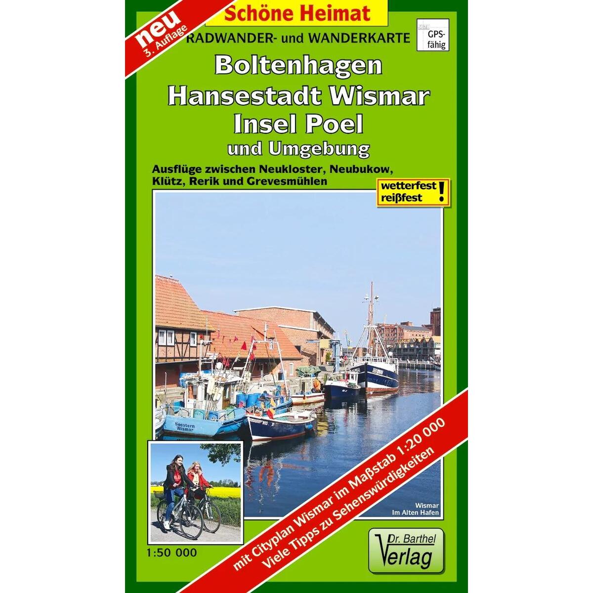 Hansestadt Wismar, Insel Poel, Boltenhagen und Umgebung Radwander- und Wanderkar... Hansestadt Wismar, Insel Poel, Boltenhagen und Umgebung Radwander- und Wanderkar... von Barthel Dr.