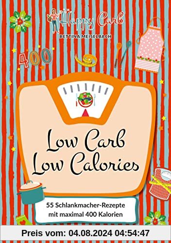 Happy Carb: Low Carb – Low Calories: 55 Schlankmacher-Rezepte mit maximal 400 Kalorien. Kochbuch mit kohlenhydratarmen High-Protein-Gerichten zum Abnehmen für Frühstück, Mittagessen, Abendessen