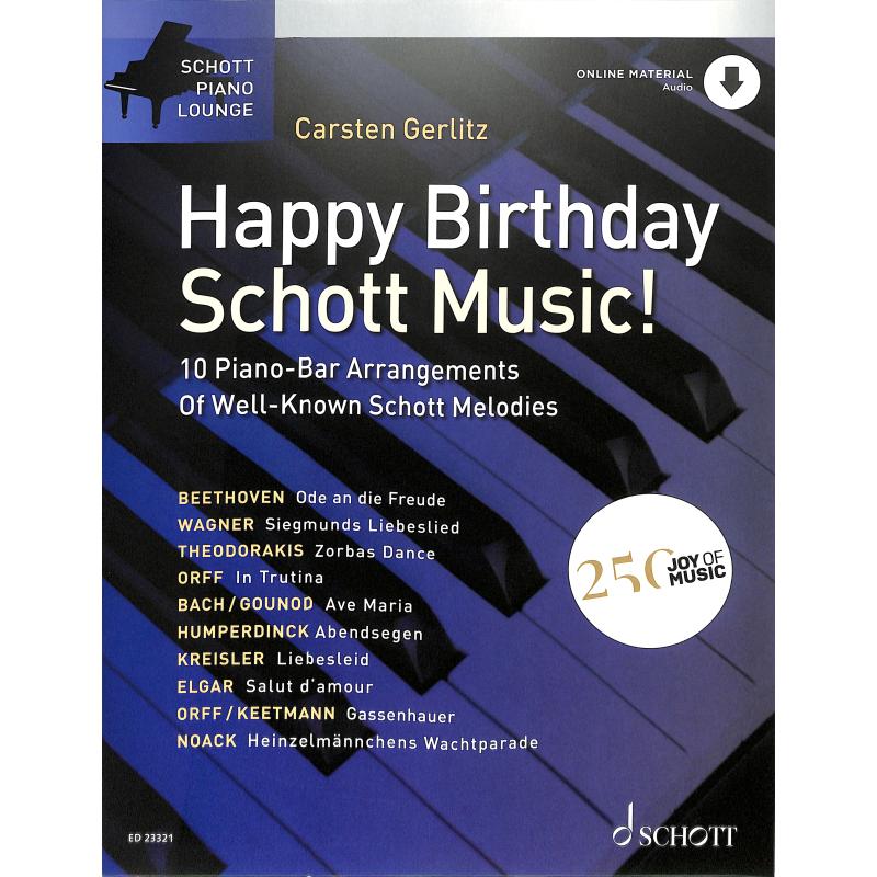 Happy birthday Schott music | 10 bekannte Schott Melodien im Bar Piano Stil