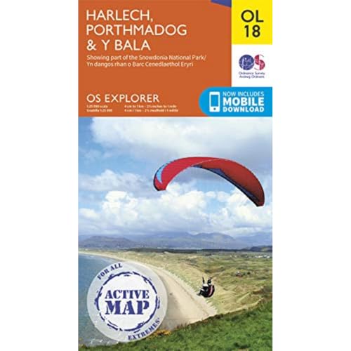 Harlech: Porthmadog & Bala / Y Bala (OS Explorer Active) von Ordnance Survey