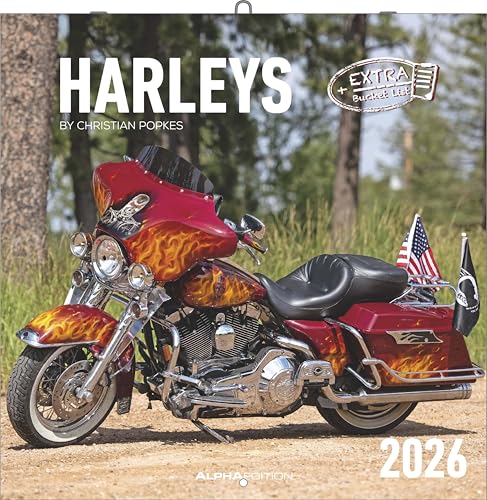 Harleys 2026 - Broschürenkalender 30x30 cm (30x60 geöffnet) - Kalender mit Platz für Notizen - Motorräder - Bildkalender - Wandplaner - Harley-Davidson von ALPHA EDITION