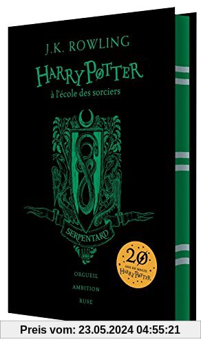 Harry Potter, Tome 1 : Harry Potter à l'école des sorciers (Serpentard) : Edition collector 20e anniversaire