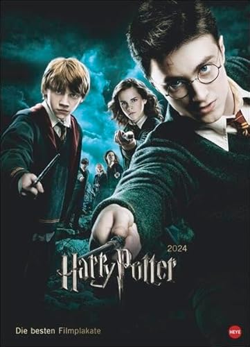 Harry Potter Filmplakate Edition 2024. Die Filmplakate in einem Wandkalender XXL. Magische Momente im Großformat für Zauberer und Hexen. von Heye