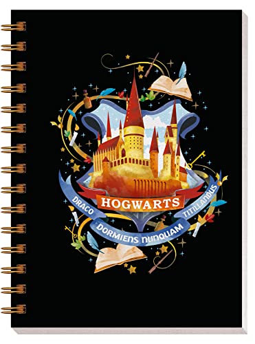 Harry Potter: Notizbuch Hogwarts mit Spiralbindung und Register: Notizbuch mit Glanzlack von Panini Verlags GmbH