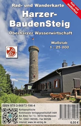 Harzer BaudenSteig: Rad- und Wanderkarte (reiß- und wetterfest)