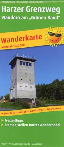 Harzer Grenzweg - Wandern am "Grünen Band": Wanderkarte mit Ausflugszielen, Einkehr- & Freizeittipps, wetterfest, reissfest, abwischbar, GPS-genau. 1:30000 (Wanderkarte: WK) von Publicpress