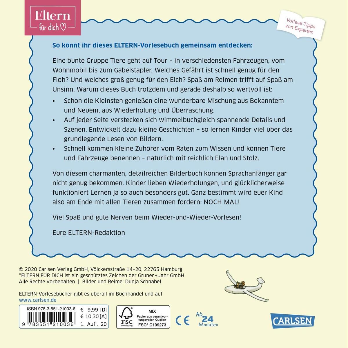 Hase, Fuchs und Reh fahren ... LKW!  (ELTERN-Vorlesebuch) von Carlsen Verlag GmbH