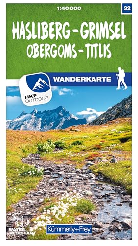 Kümmerly+Frey Wanderkarte 32 Hasliberg, Grimsel 1:40.000: Mit Obergoms und Titlis. Wetterfest, matt laminiert und mit free Download (Kümmerly+Frey Wanderkarte 1:60.000, Band 32)