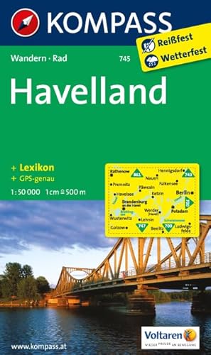 Havelland: Wanderkarte mit Kurzführer und Radwegen. GPS-genau. 1:50000 (KOMPASS Wanderkarte, Band 745)